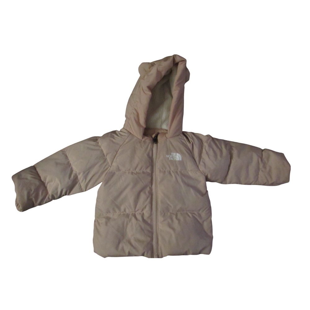 The North Face Baby Moondoggy Hooded Down Jacket Pink Bear Ears 6-12M